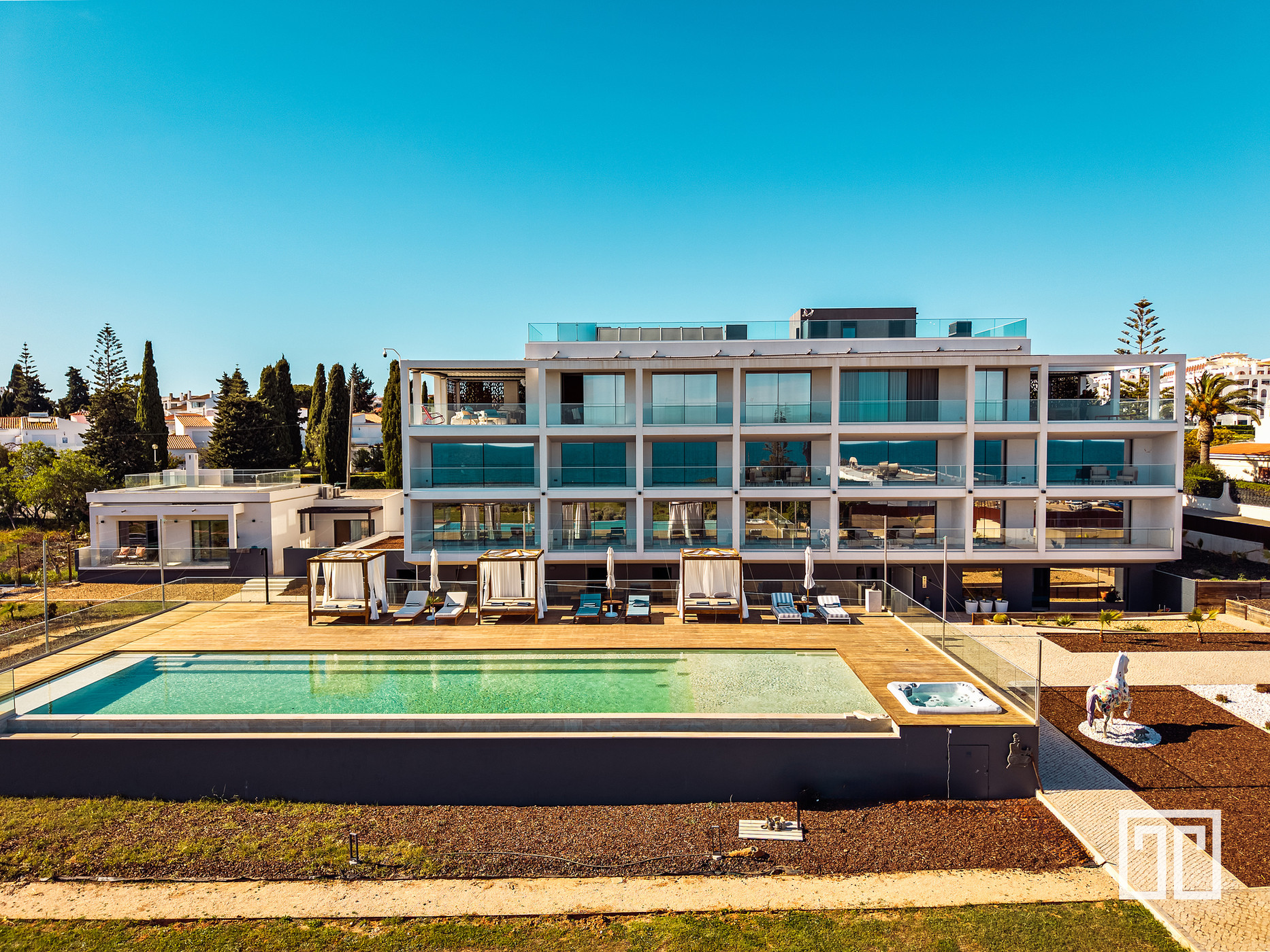 Vila Diamante Azul — aerial view over the Atlantic, Porches, Algarve
